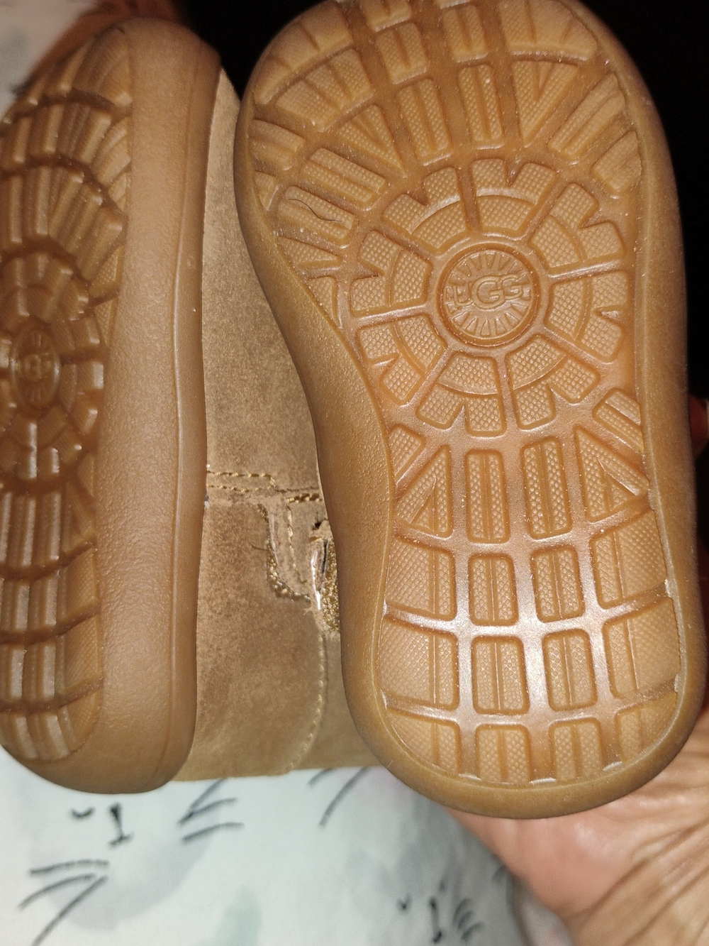 UGG Tan Suede Baby Walker Boots - Picture 4 of 6